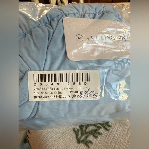 NWT BLUE HALTER MAXI DRESS-S - Picture 15 of 15